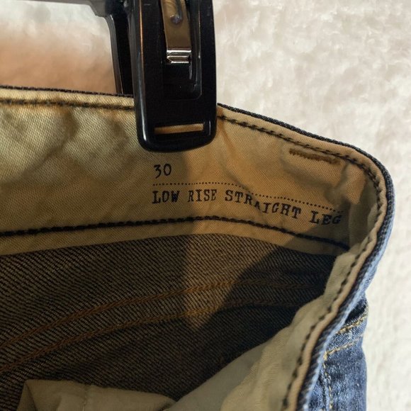 Lands' End Canvas Jeans Women's 30 Blue Denim Stretch Low Rise Straight Leg 7879 - Picture 6 of 9